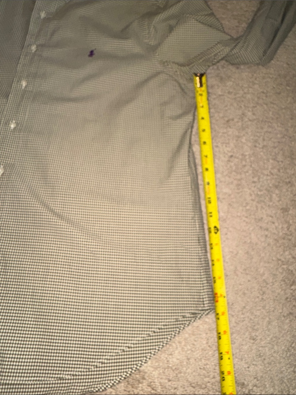 Ralph Lauren Brown and Cream and Tan Gingham Button-Up with Purple Pony - Picture 4 of 5